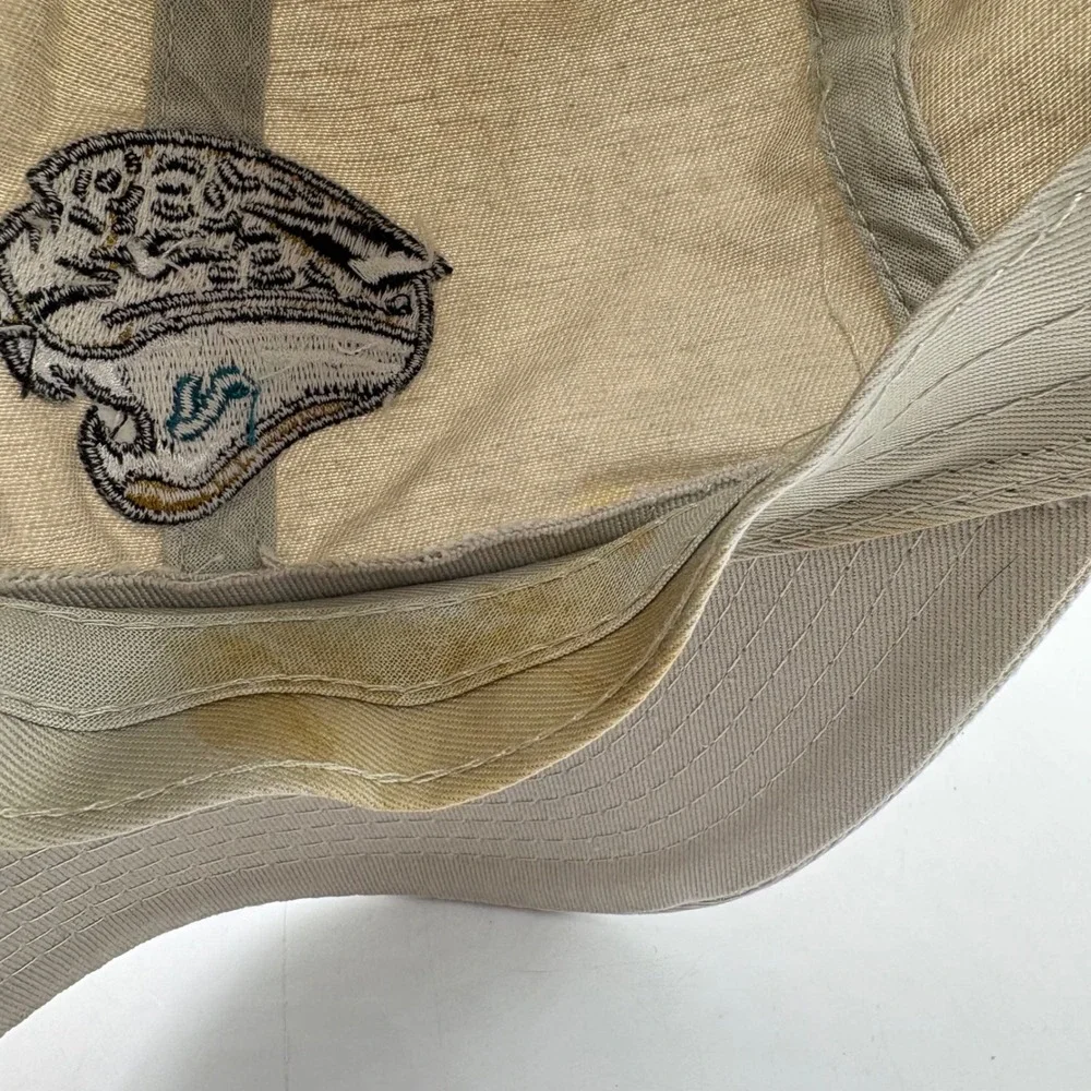 Jacksonville Jaguars Football Cap‎ Khaki Embroidered Logo Adjustable Strap Men